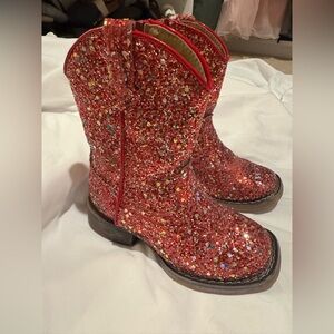 Roper Sparkly Red Kids Cowboy Boots